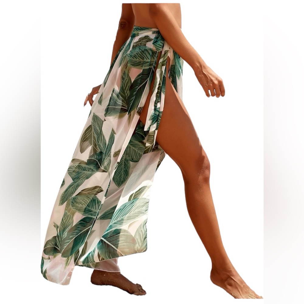Beach Sarong Womens Semi-Sheer Swimwear Cover up Skirt